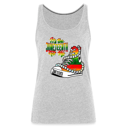 It's The Juneteenth For Me Chucks & Pearls Women’s Premium Tank Top - heather gray