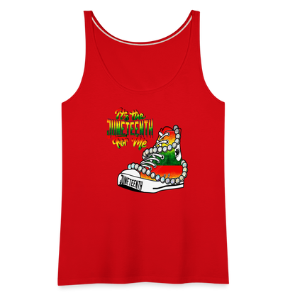 It's The Juneteenth For Me Chucks & Pearls Women’s Premium Tank Top - red