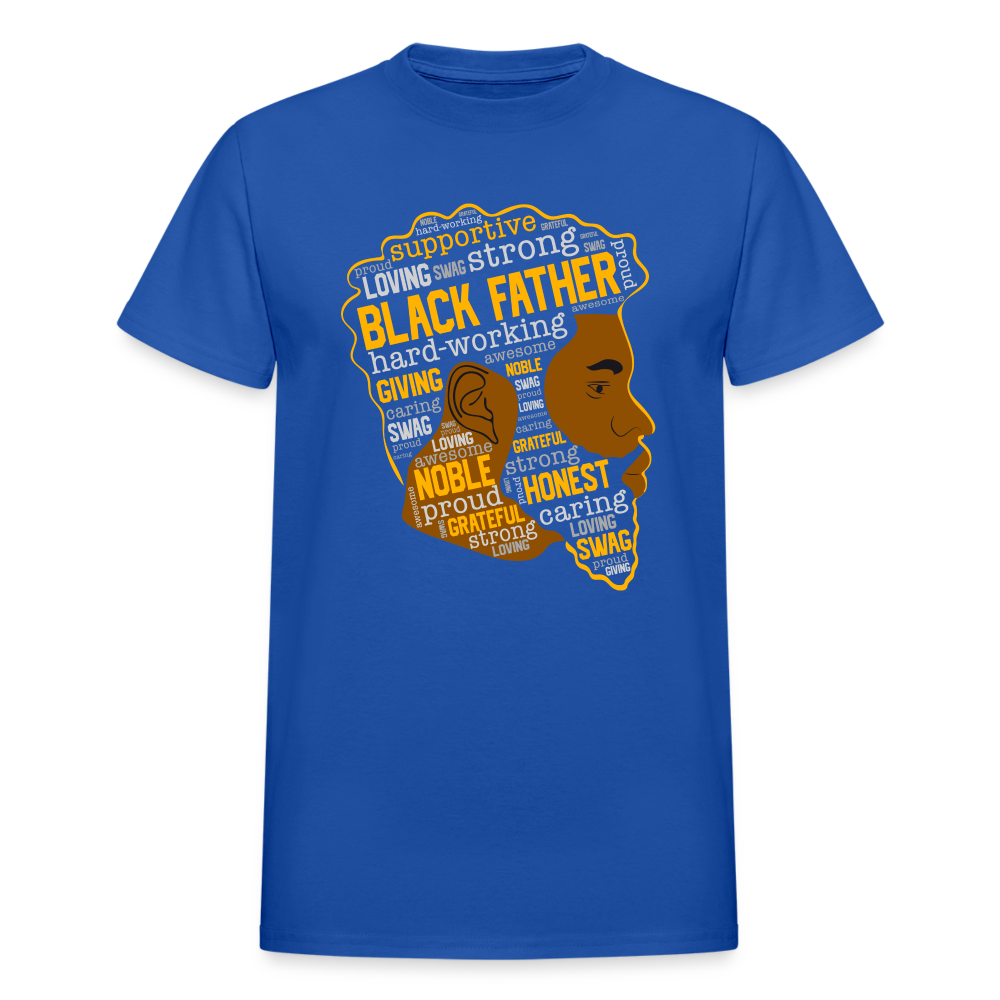 Black Father T-Shirt - royal blue
