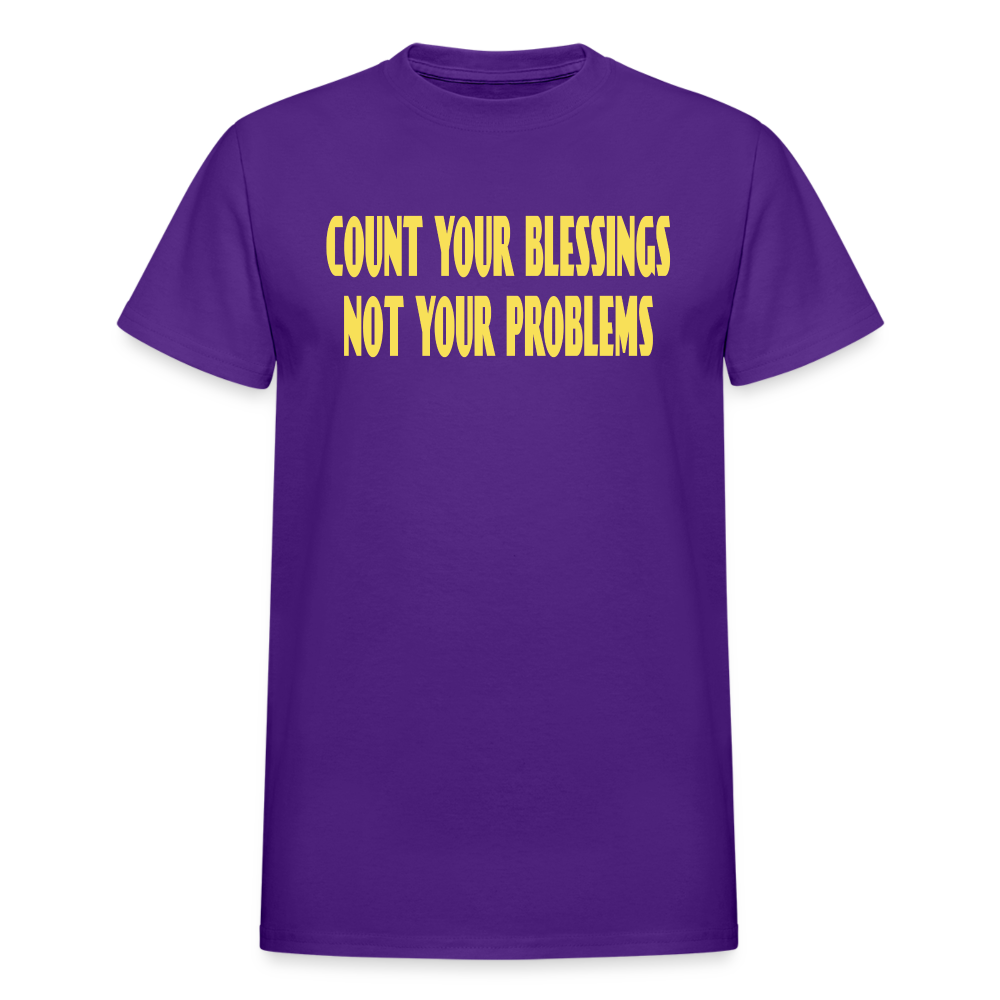 Count Your Blessings Not Your Problems Unisex T-Shirt - purple