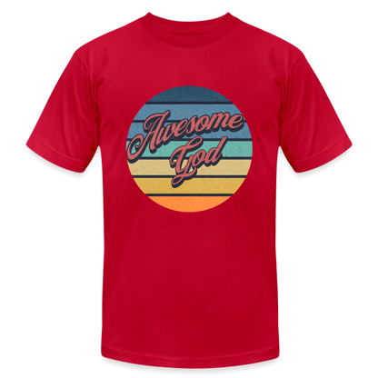 Awesome God Unisex Jersey T-Shirt - red