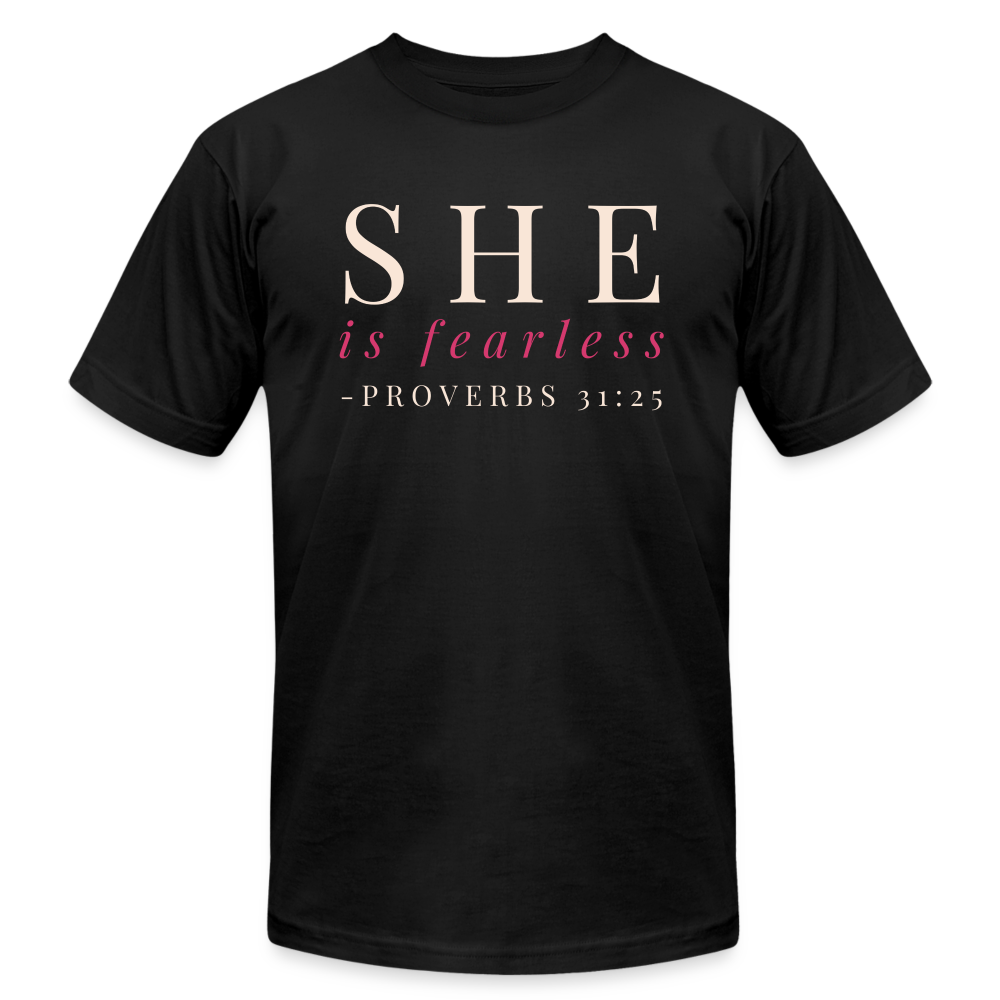 She Is Fearless T-Shirt - black