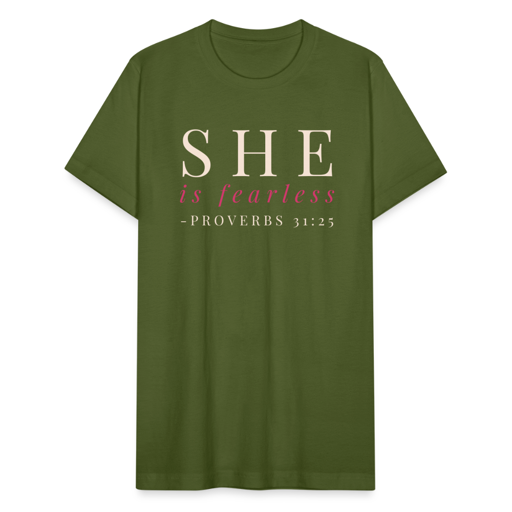 She Is Fearless T-Shirt - olive