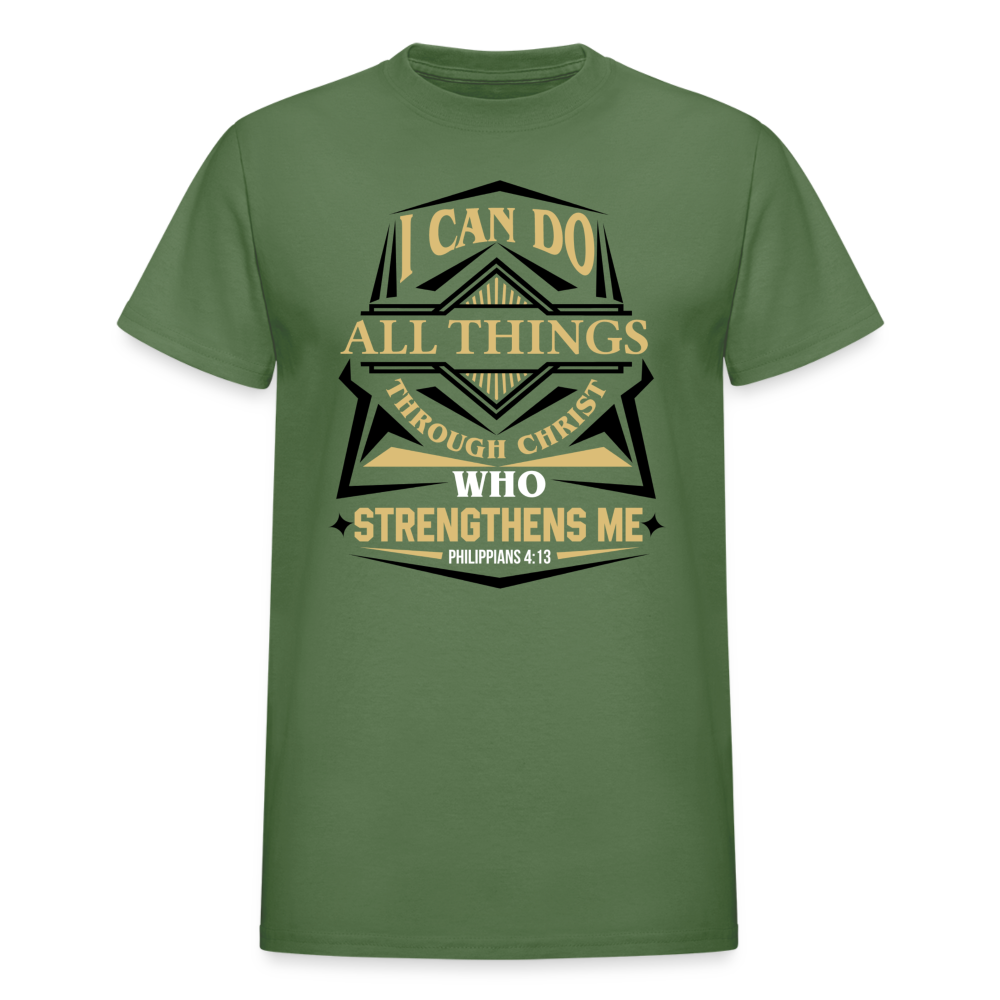 I Can Do All Things Through Christ Unisex T-Shirt - military green