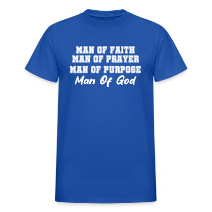 Man Of Faith - Man Of Prayer - Man Of Purpose - Man Of God - royal blue