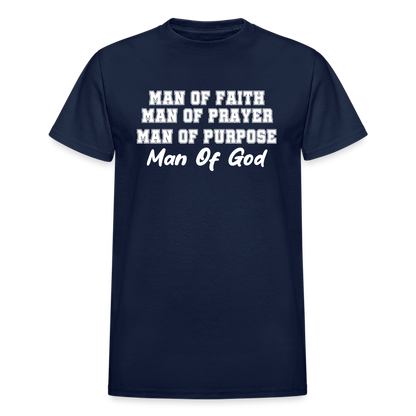 Man Of Faith - Man Of Prayer - Man Of Purpose - Man Of God - navy