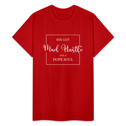 She Got Mad Hustle T-Shirt - red