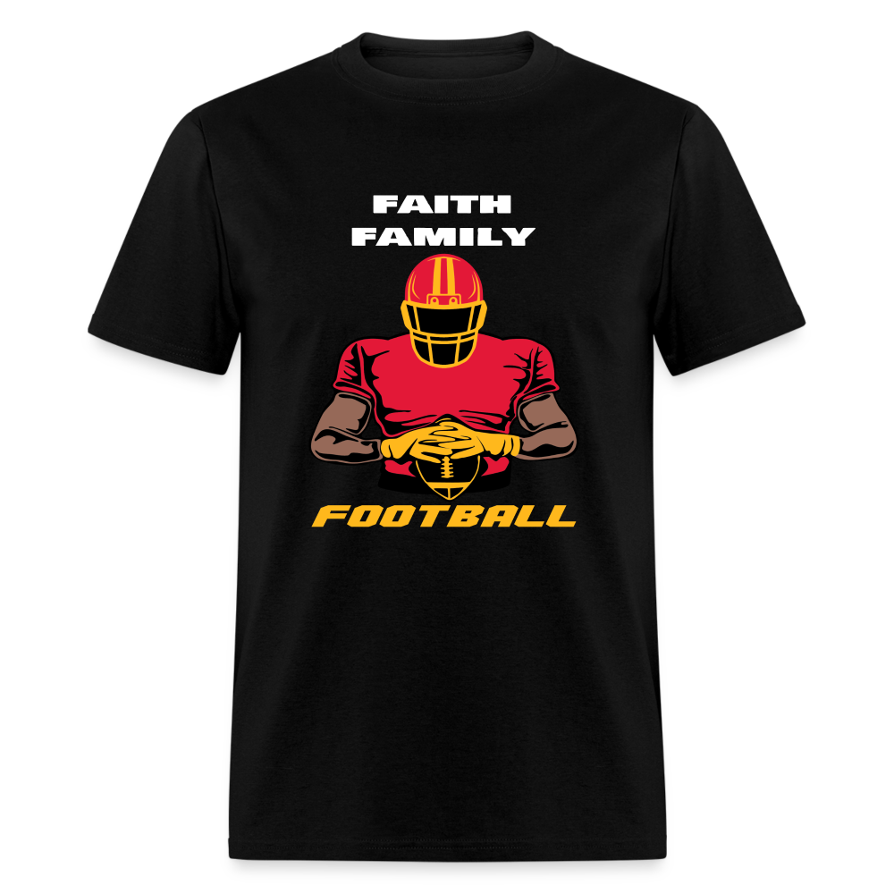 Faith Family & Football Chiefs Red Unisex T-Shirt - black