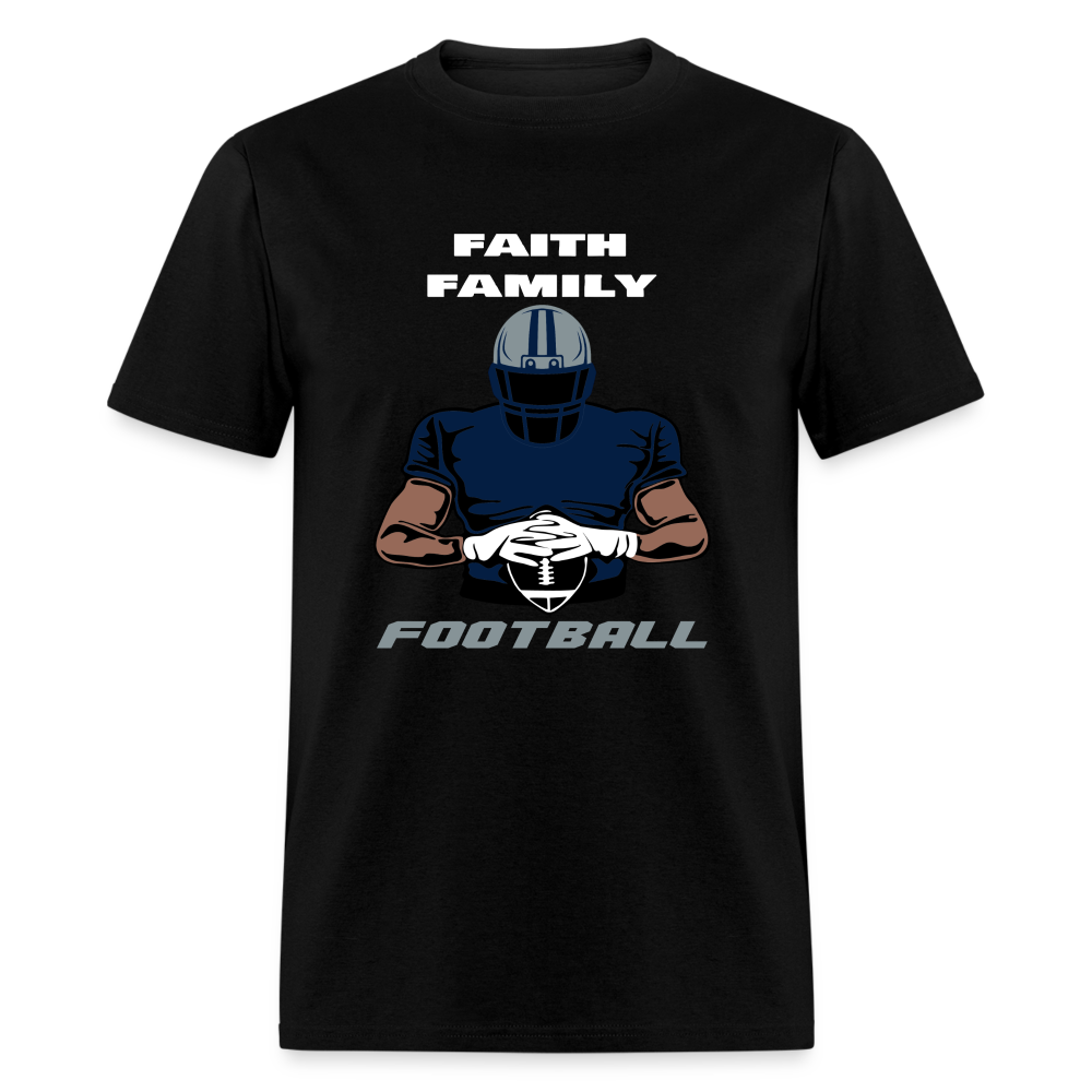 Faith Family & Football Cowboys Blue Unisex T-Shirt - black