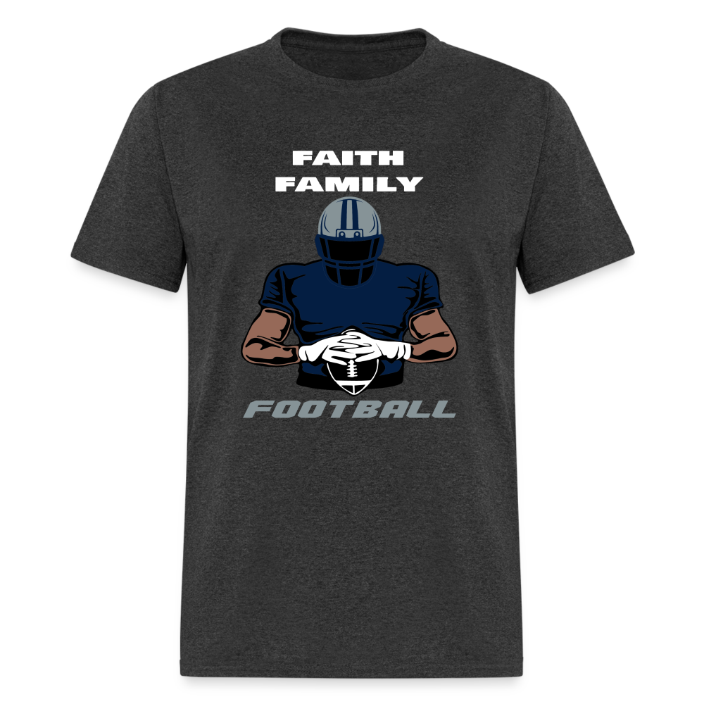 Faith Family & Football Cowboys Blue Unisex T-Shirt - heather black