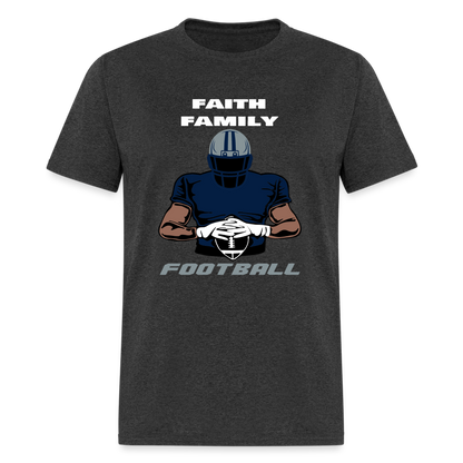 Faith Family & Football Cowboys Blue Unisex T-Shirt - heather black