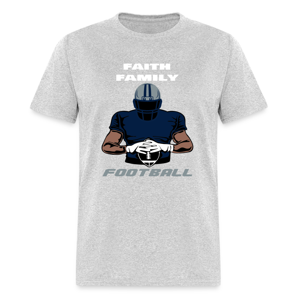 Faith Family & Football Cowboys Blue Unisex T-Shirt - heather gray