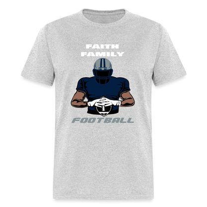 Faith Family & Football Cowboys Blue Unisex T-Shirt - heather gray