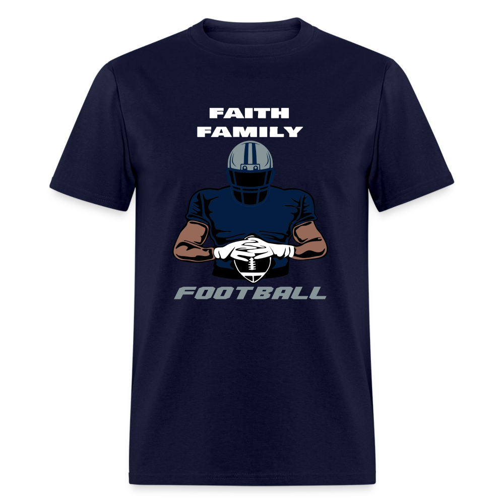 Faith Family & Football Cowboys Blue Unisex T-Shirt - navy