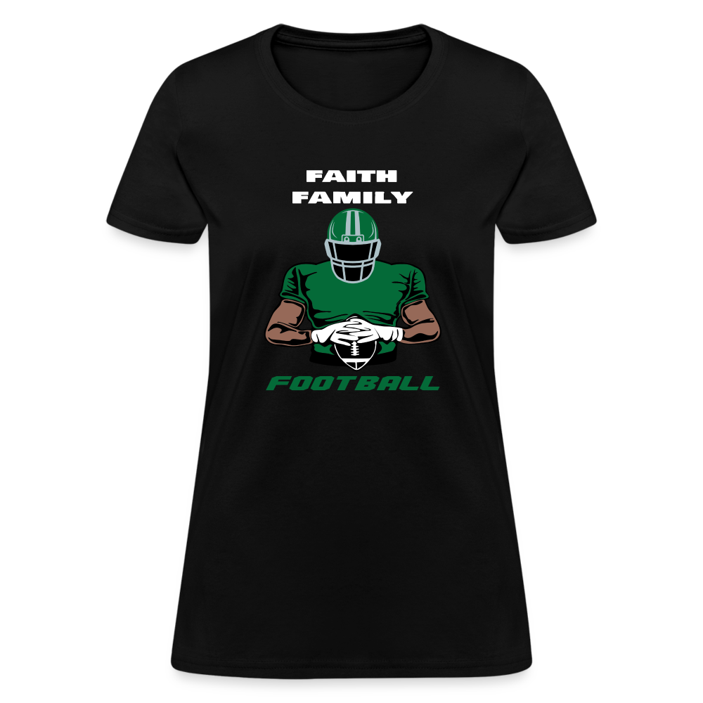 Faith Family & Football (Eagles) Women's T-Shirt - black