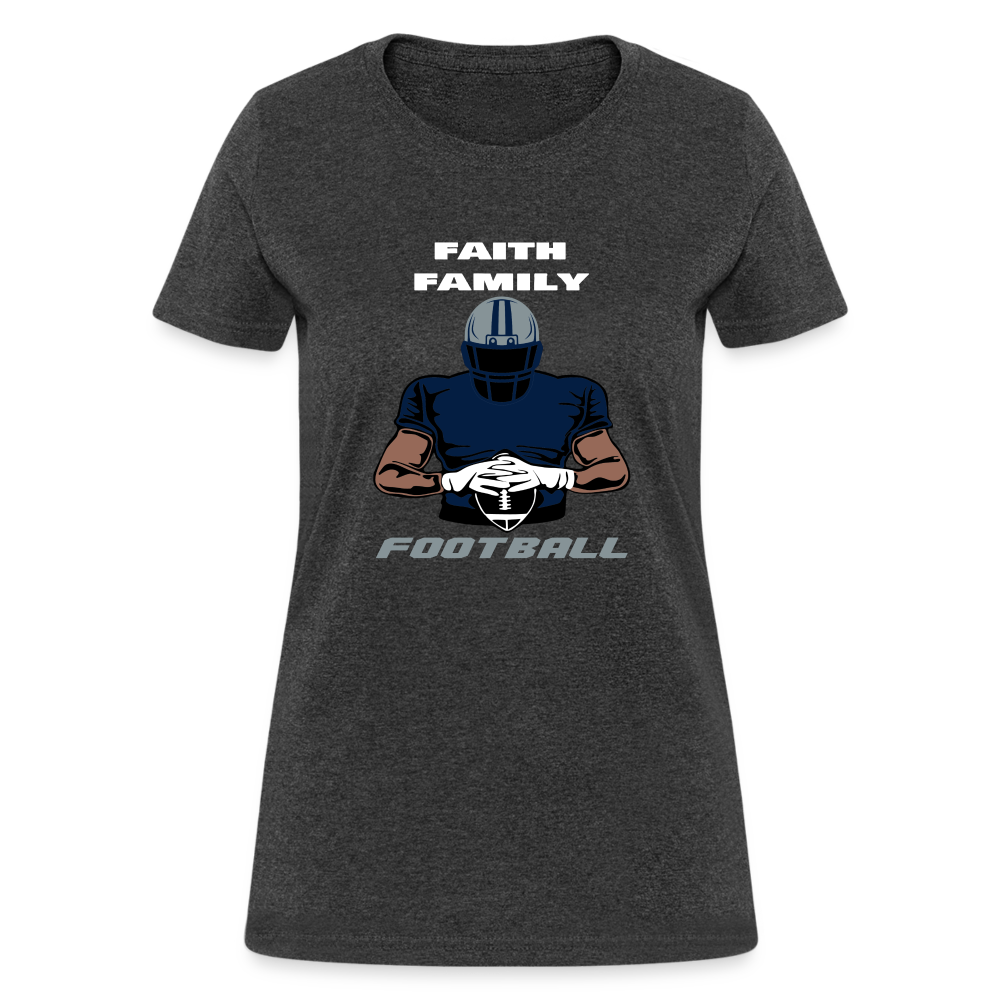 Faith Family & Football (Cowboys) Women's T-Shirt - heather black