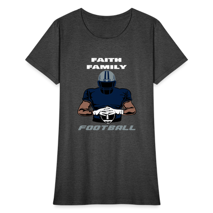 Faith Family & Football (Cowboys) Women's T-Shirt - heather black