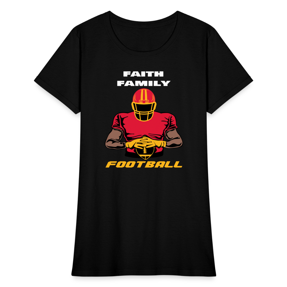 Faith Family & Football (Chiefs) Women's T-Shirt - black