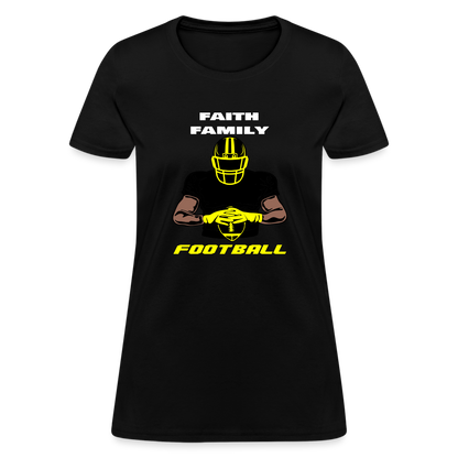 Faith Family & Football (Steelers) Women's T-Shirt - black