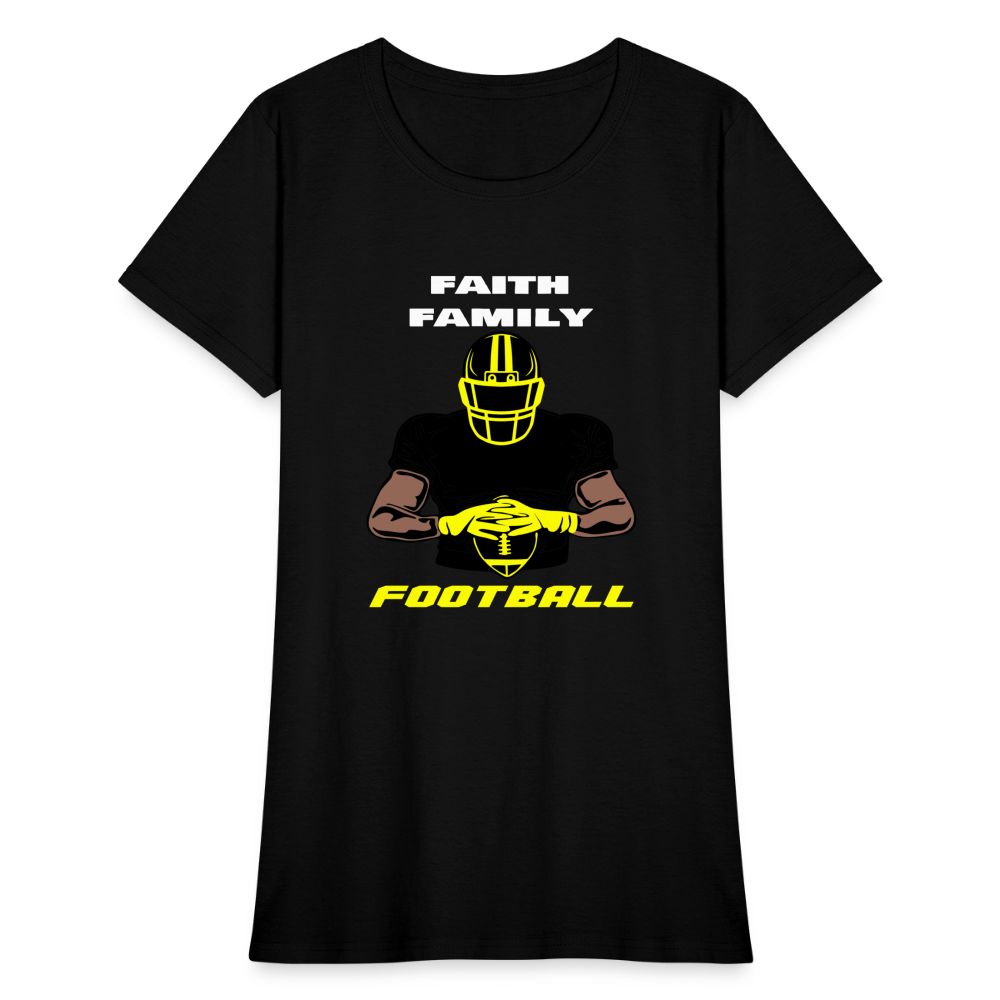 Faith Family & Football (Steelers) Women's T-Shirt - black