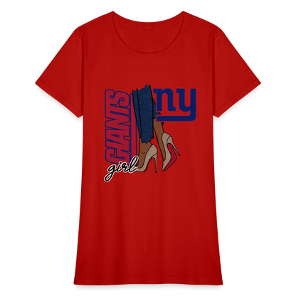 Giants Girl Shoe Game Women's T-Shirt - red