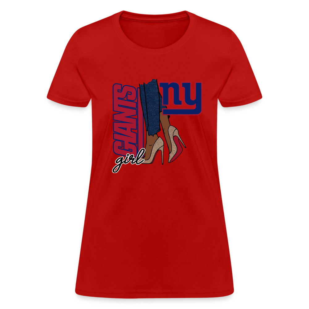 Giants Girl Shoe Game Women's T-Shirt - red