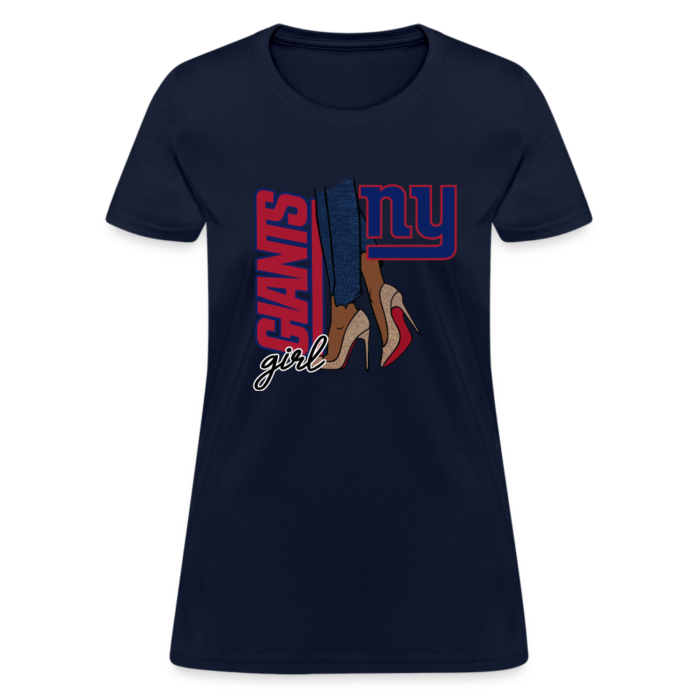 Giants Girl Shoe Game Women's T-Shirt - navy