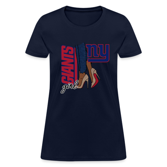 Giants Girl Shoe Game Women's T-Shirt - navy