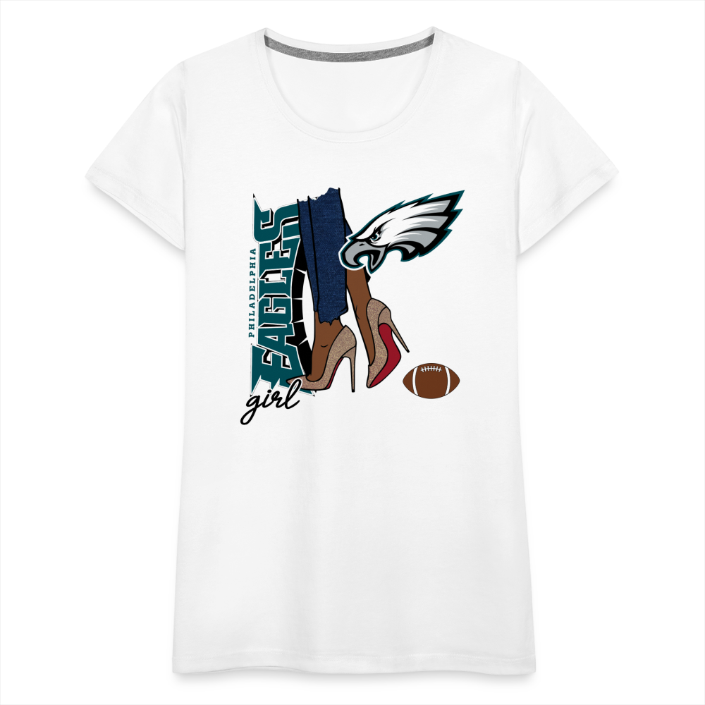 Eagles Girl Shoe Game Women’s Premium T-Shirt - white