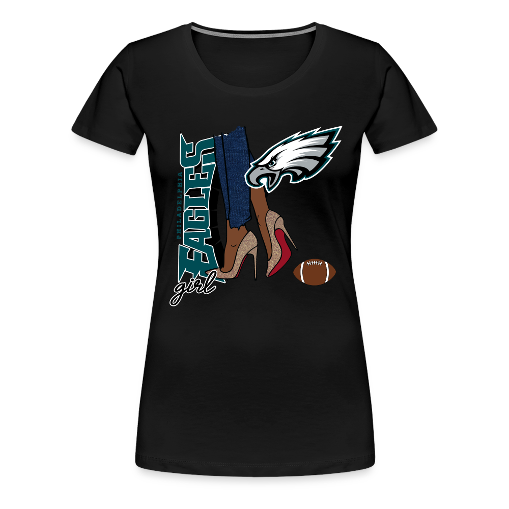 Eagles Girl Shoe Game Women’s Premium T-Shirt - black