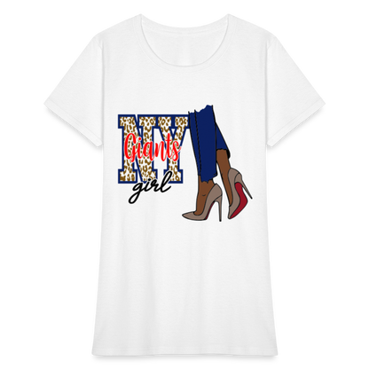 Giants Girl Shoe Game (Leopard) Women's T-Shirt - white