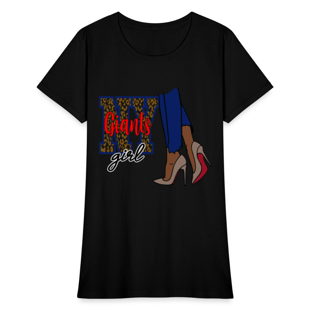 Giants Girl Shoe Game (Leopard) Women's T-Shirt - black