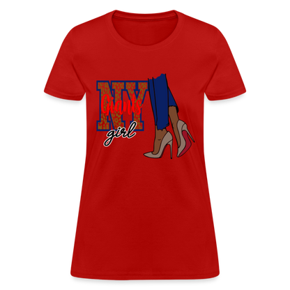 Giants Girl Shoe Game (Leopard) Women's T-Shirt - red