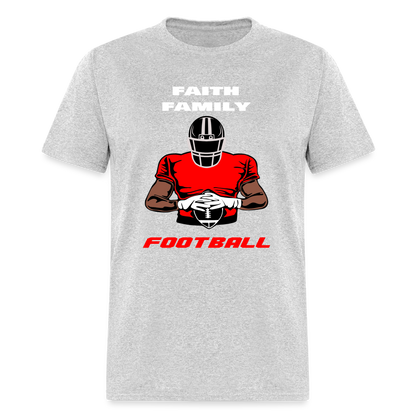 Faith Family Football (Falcons) Unisex T-Shirt - heather gray