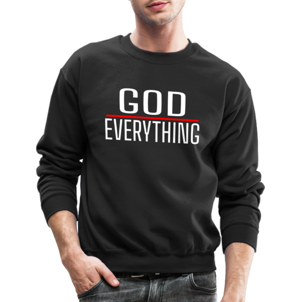 God Over Everything Crewneck Sweatshirt - black