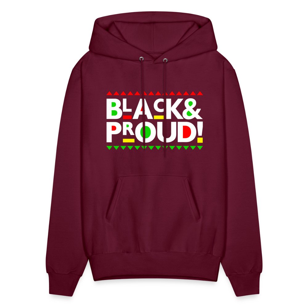 Black & Proud (Martin Font) Hoodie - burgundy