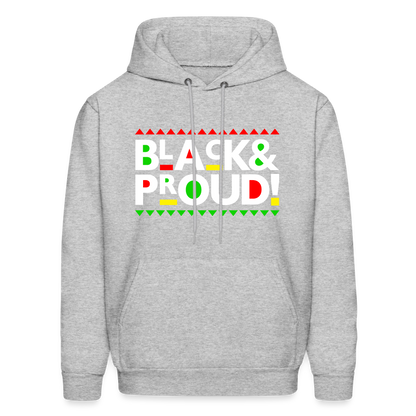 Black & Proud (Martin Font) Hoodie - heather gray