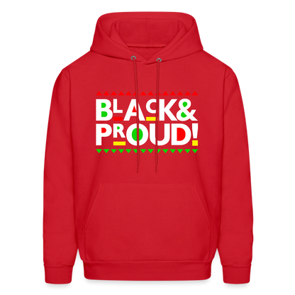 Black & Proud (Martin Font) Hoodie - red