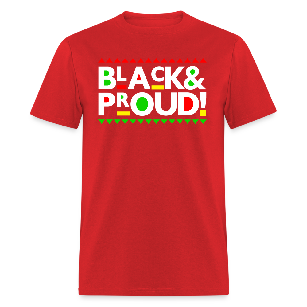 Black & Proud (Martin Font) Unisex T-Shirt - red