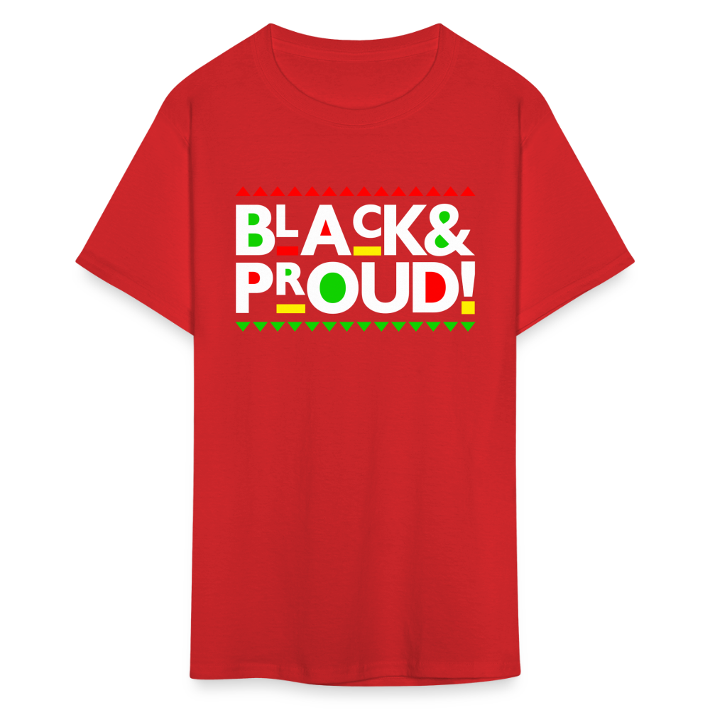 Black & Proud (Martin Font) Unisex T-Shirt - red