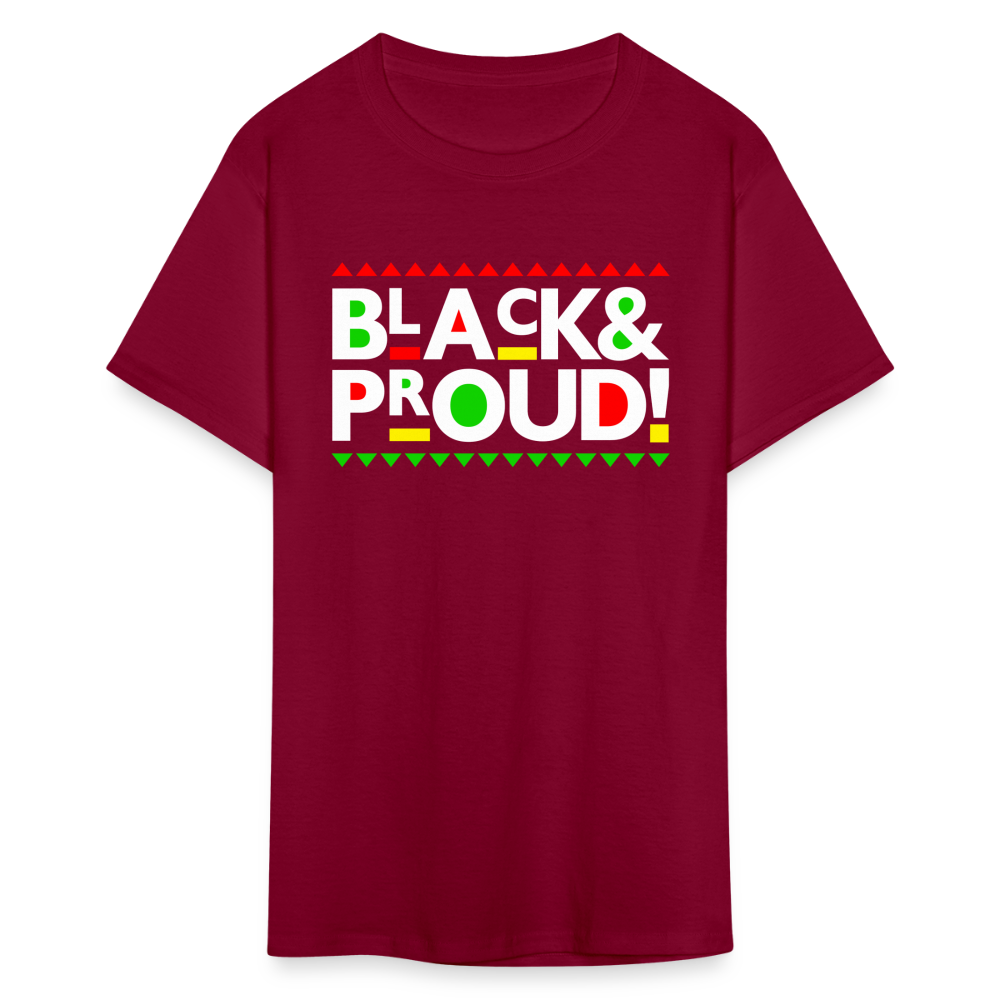 Black & Proud (Martin Font) Unisex T-Shirt - burgundy