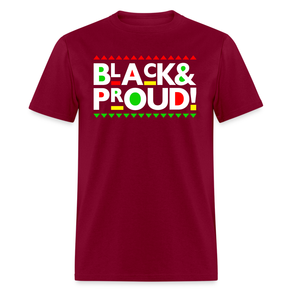 Black & Proud (Martin Font) Unisex T-Shirt - burgundy