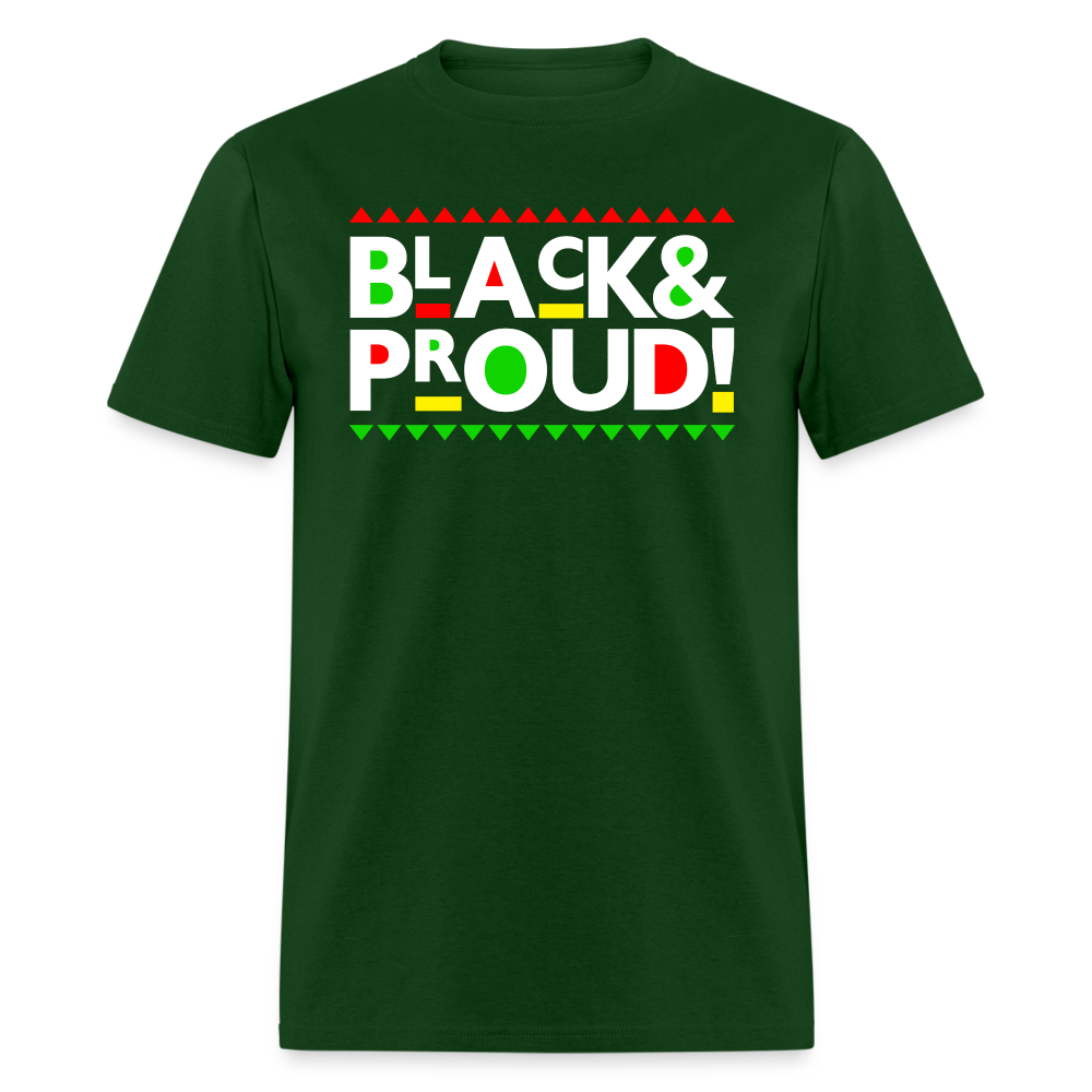 Black & Proud (Martin Font) Unisex T-Shirt - forest green