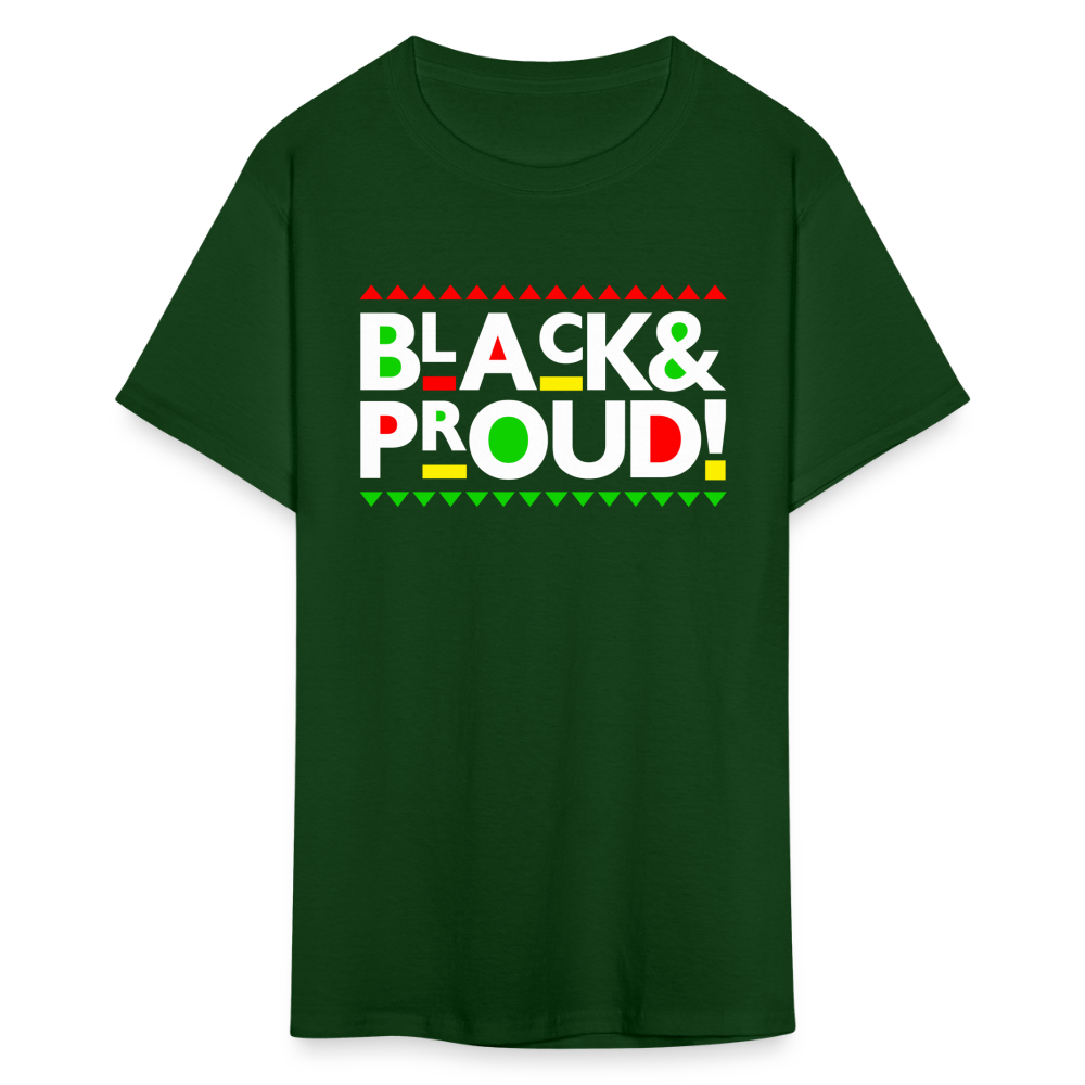 Black & Proud (Martin Font) Unisex T-Shirt - forest green