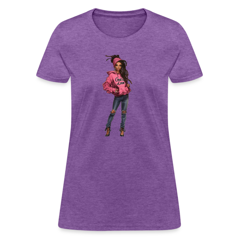 God Is Love Women's T-Shirt - purple heather