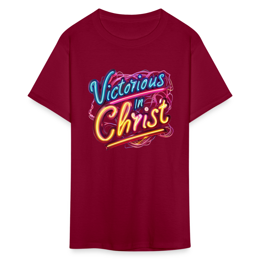 Victorious In Christ Unisex T-Shirt - burgundy