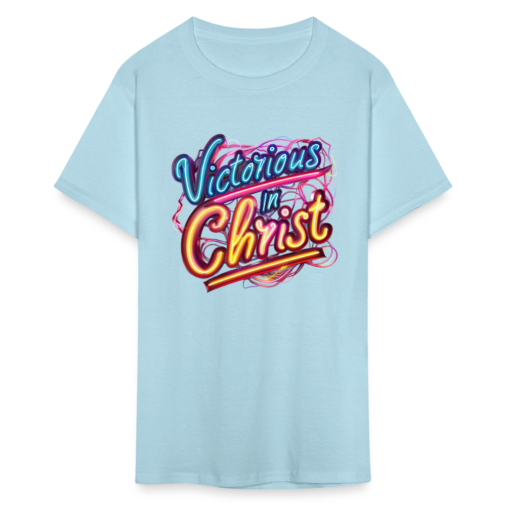 Victorious In Christ Unisex T-Shirt - powder blue