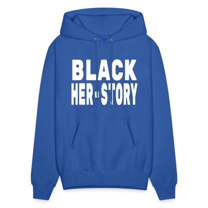 Black Her-Story Hoodie - royal blue