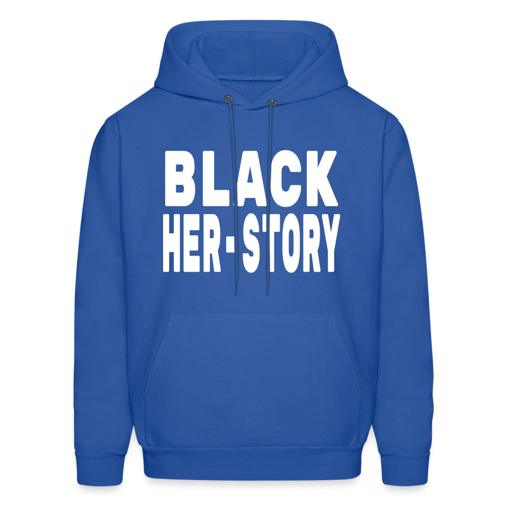 Black Her-Story Hoodie - royal blue