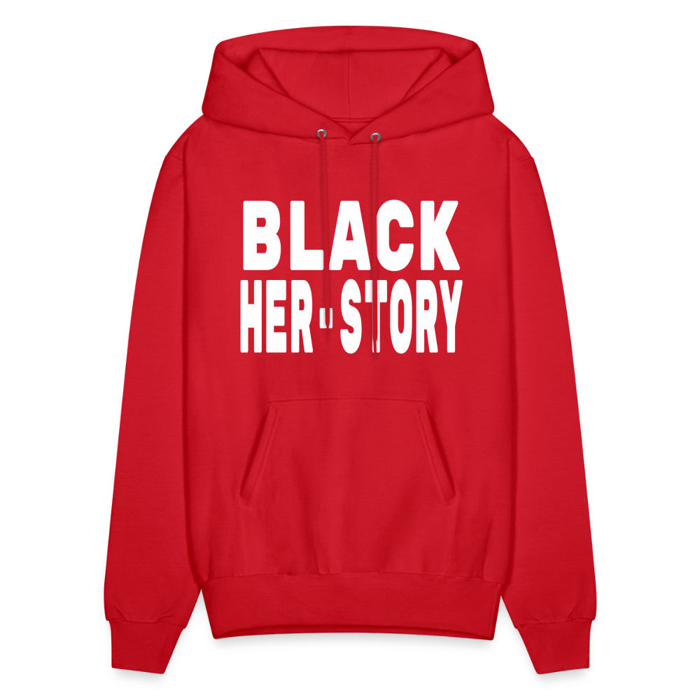 Black Her-Story Hoodie - red